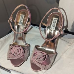 Badgley Mischka Larissa Strappy Heels in Dusty Rose 9.5